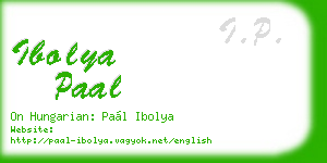 ibolya paal business card